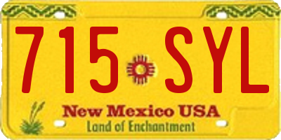 NM license plate 715SYL