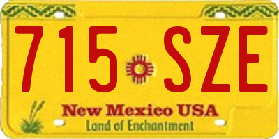 NM license plate 715SZE