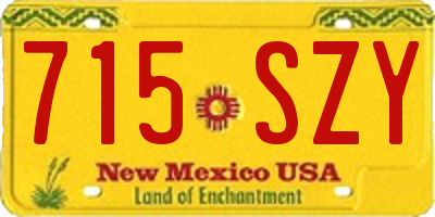 NM license plate 715SZY