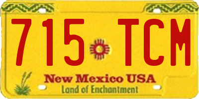 NM license plate 715TCM