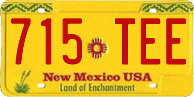 NM license plate 715TEE