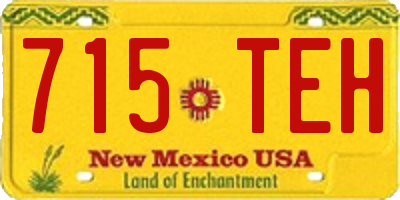 NM license plate 715TEH