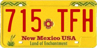 NM license plate 715TFH