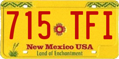 NM license plate 715TFI