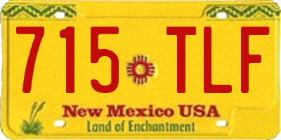 NM license plate 715TLF