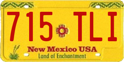 NM license plate 715TLI