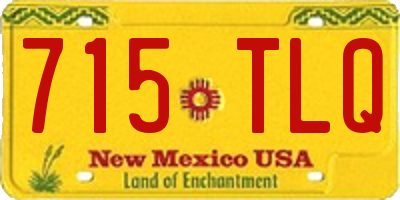 NM license plate 715TLQ