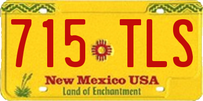 NM license plate 715TLS