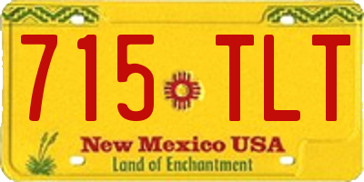 NM license plate 715TLT
