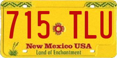 NM license plate 715TLU