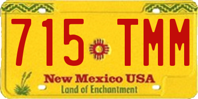 NM license plate 715TMM