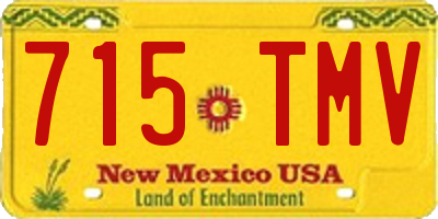 NM license plate 715TMV