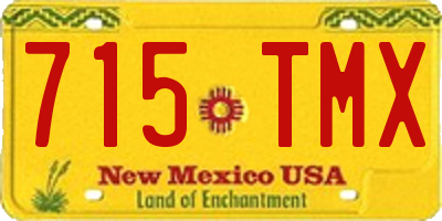 NM license plate 715TMX