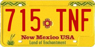 NM license plate 715TNF