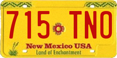 NM license plate 715TNO