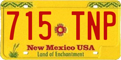 NM license plate 715TNP