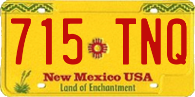 NM license plate 715TNQ