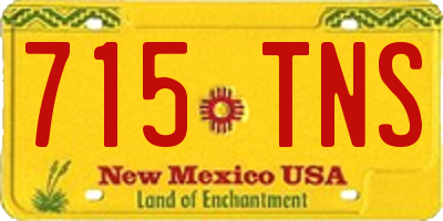 NM license plate 715TNS