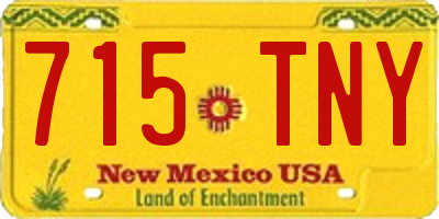 NM license plate 715TNY