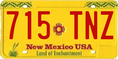 NM license plate 715TNZ