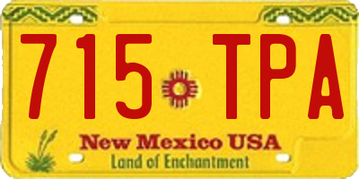 NM license plate 715TPA