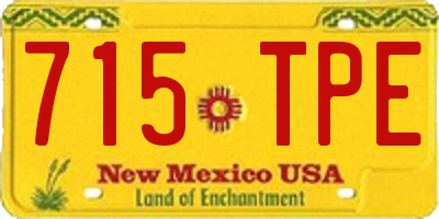 NM license plate 715TPE