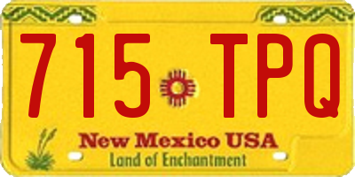 NM license plate 715TPQ