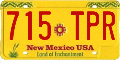 NM license plate 715TPR