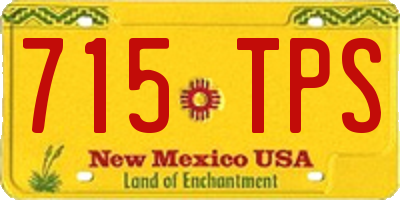 NM license plate 715TPS