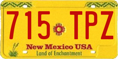 NM license plate 715TPZ