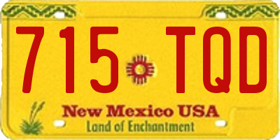 NM license plate 715TQD