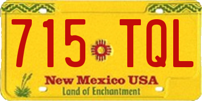 NM license plate 715TQL