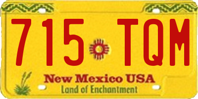 NM license plate 715TQM