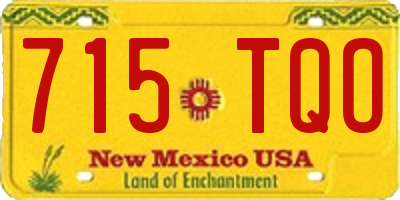 NM license plate 715TQO