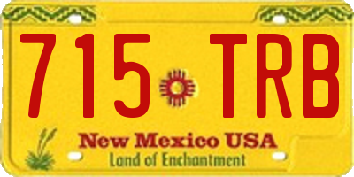 NM license plate 715TRB