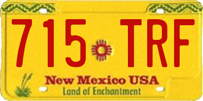 NM license plate 715TRF