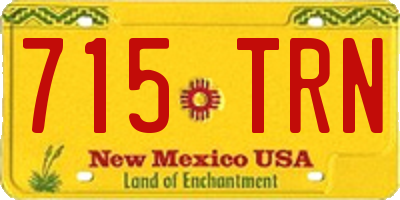 NM license plate 715TRN