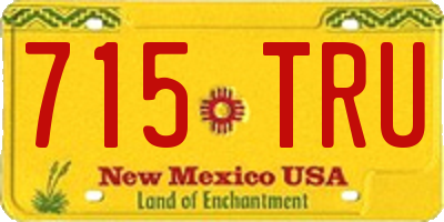 NM license plate 715TRU