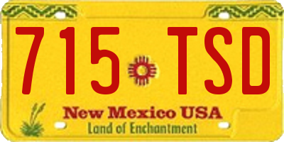 NM license plate 715TSD