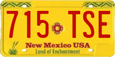NM license plate 715TSE