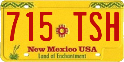 NM license plate 715TSH
