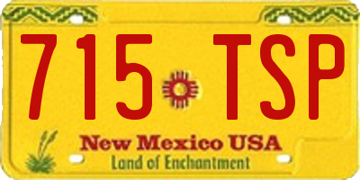 NM license plate 715TSP