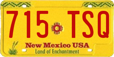 NM license plate 715TSQ