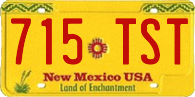 NM license plate 715TST