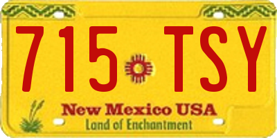 NM license plate 715TSY