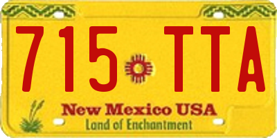 NM license plate 715TTA