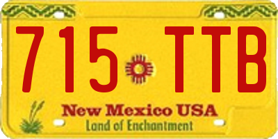 NM license plate 715TTB