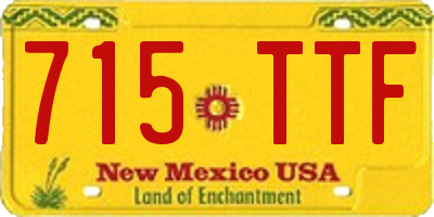 NM license plate 715TTF