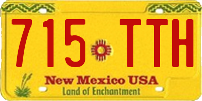NM license plate 715TTH