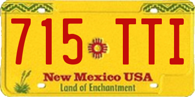 NM license plate 715TTI
